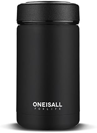 All Is One ONEISALL Thermal Coffee Travel Cup for Men Women Stainless Steel Insulated Travel Mug with Removable Tea Infuser, Vacuum Flask Coffee Wine Tumbler