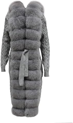 Denny&Dora Genuine With Lapel Collar Fur Jacket Long Men's Luxury