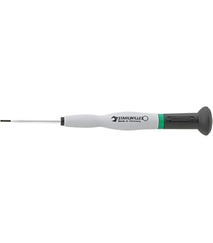 TRA-46223055 DRALL+ Slotted Screwdrivers - 1.0mm X 5.5mm, 100mm Blade Length Chrome Alloy Steel Chrome Plated Black Tips Comfort Handle Made Germany