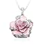 Light Pink Crystal Rose Necklace Style 8GB USB Flash Drive
