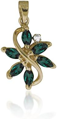 Natural Alexandrite Dia Pendant in 14 K Yellow Gold