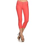 NEW Women's Stretchy Skinny Jeggings Shorts & Capri Pull On Style TRENDS SNJ
