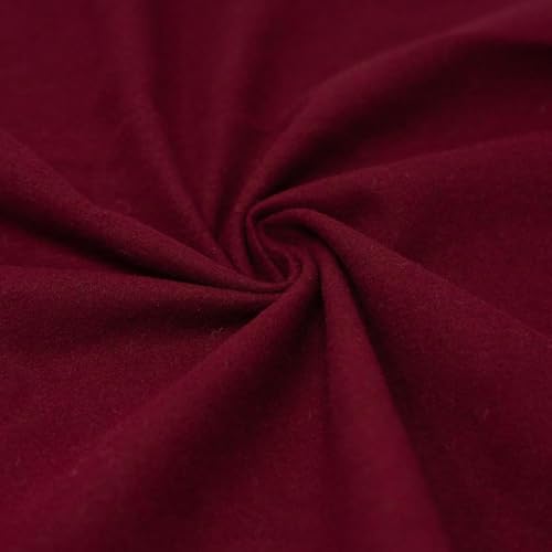 RTC Fabrics 42"/43" Wide 100% Cotton Flannel Solid Rich Red Color DIY Crafting,…