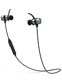 Novu Anodized Aluminum Wireless Bluetooth Headphones (10 hrs) - Earbuds / Headset Optimized for Running with Passive Noise Cancelling Built-in Microphone, Perfect as Workout Headphones (E1)