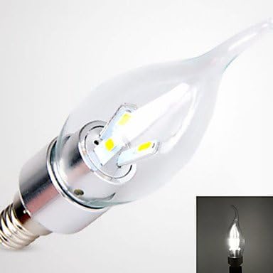 7W E14 650-7006000-6500K Cool White Color LED Candle Lights Bulb (85-265V)