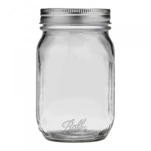 Click Here to See More Images Ball Smooth Sided Regular Mouth Pint Jars (16 oz. Regular Mouth - 36 Pack)