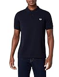 Fred Perry Men's Slim Fit Plain Shirt, Black, Large
