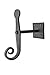 Renovators Supply Manufacturing Shutter Dogs 5.5 In. Black Rat Tail Shaped Wrought Iron Shutter Dogs With Mounting Hardware