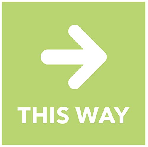This way (arrow right) - floor graphic 200x200mm