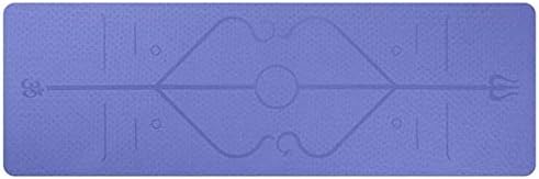 通気性 女性のためのヨガマット 初心者のための環境フィットネスジムマット の位置決めライン大ヨガマットとtpeヨガマット厚いヨガマット 滑り止めのカーペットマット ホリデーギフトを贈る Color Light Purple Kantoorberge Be