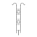 Achla Designs FT-26 Squares Double Pole Wrought Iron Garden Stake Trellis Hanger, Graphite
