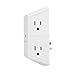 Cable Matters 2-Pack 3 Sided 6 Outlet Splitter Grounded Outlet Extender Wall Tap