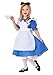 Fun Costumes Deluxe Toddler Alice in Wonderland Costume Alice in Wonderland Dress for Girls - Blue - 4T