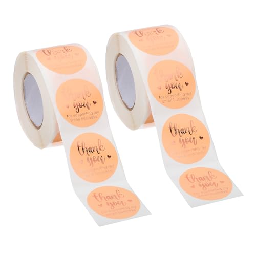 PATIKIL 1000Pcs Thank You Stickers 1.5" Round Labels Style4 Pink/Gold at Amazon