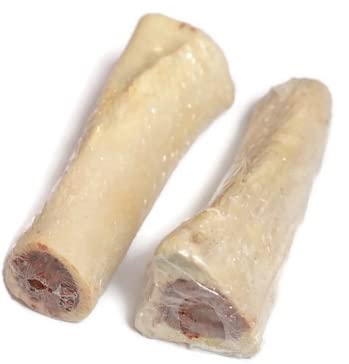 Buffalo Natural Dog Treats Peanut Butter Stuffed Buffalo Bone for Dogs - Long Lasting Dog Chew – Light & Less Likely to Splinter – Natural - DOG CHEW PACK OF 2 BONES