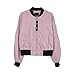 NielijuanST 50S Pink Satin Zipper Jacket with Polka Dot Scarf Women Girls Hen Night Party Halloween Costume Fancy Dress Props (X-Large)