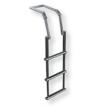 CEREDI Edelstahl Badeleiter für Schlauchboote - AISI 316 - ausziehbar auf 70cm