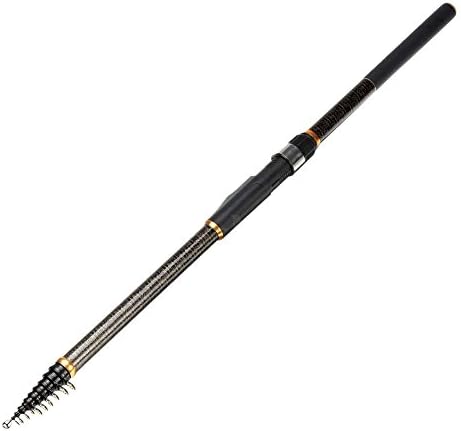 Jimikai Telescopic Fishing Rod - Portable Lightweight Surf Spinning Rod Freshwater Sea Saltwater Spin Rod (11.8Ft- 6 gudies)