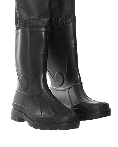 RawPol Angleroverall Schwarz PVC Unisex-Erwachsene Anglerbekleidung Fishing – Bild 5