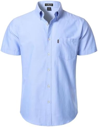 Amazon.com: Men's Short Sleeve Classic Fit Oxford Shirt for