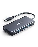 Anker USB C Hub, 5-in-1 USB C Adapter, with SD/TF Card Reader, 3 USB 3.0 Ports, for MacBook Pro 2018/2017/2016, Chromebook, XPS, and More