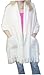 TOOLBOXCLOTHING Polar Fleece Fringed Shawl/Wrap/Shoulder Cozy with Pockets. 78