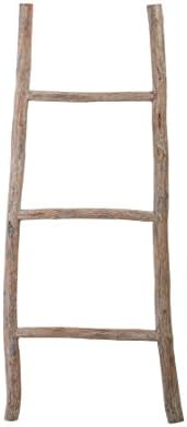 Dimond Home Wood White Washed Ladder