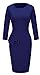 HOMEYEE Women's Chic Wear to Work Crew Neck Pencil Dress B228