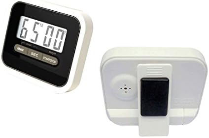 Square Digital Timer Countdown Cooking Baking Egg Timer Alarm, Magentic Back and Stand, Minute Second Count Up, Batteries Not Included(Black)