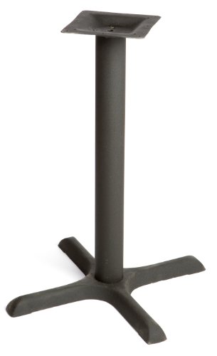Oak Street Manufacturing B22-STD Black Powder Coated Cast Iron Cross Base with 3" Standard Height Labor Saver Tube, 22" Width x 30" Height x 22" Depth