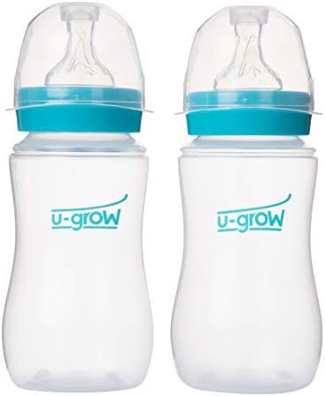U-Grow Wide Neck Baby Feeding Bottle, 330ml (White)