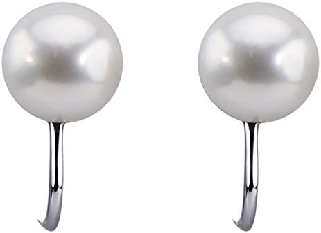 9-10mm Handpicked Ultra-Luster White Freshwater Cultured Pearl Clip On (base) Earrings
