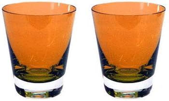 Baccarat Crystal Mosaique Tumbler - Orange - Set of 2