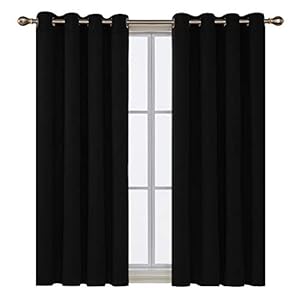 Blackout curtains on rod