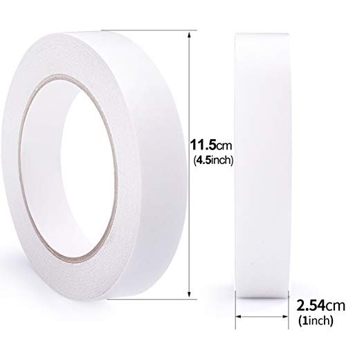 2 Rolls 1 Inch Double Sided Tape (1Inch x 30 Yards per Roll), Permanent Clear DoubleSided