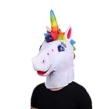Lepy Unicorn Mask Halloween Costume Latex Unicorn Animal Horse Mask Adult Size - Color (Colorful)