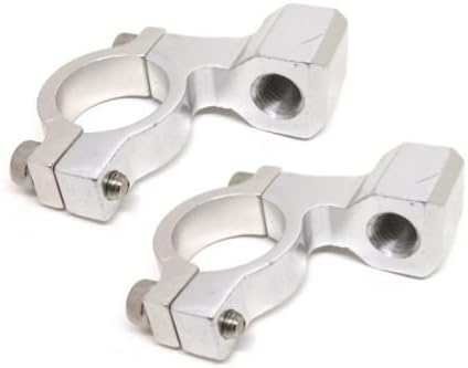 2x Universal Scooter Mirror Mount Holder CNC M10 Motorcycle Scooter Moped Mokick