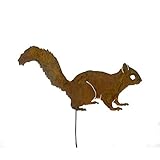 Elegant Garden Design Alert Squirrel Garden Pick, Rusty Patina