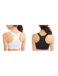 Danskin Now - Sujetador deportivo sin costuras para mujer, paquete de 2