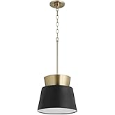 Quorum 8006-6980 Transitional One Light Pendant in Brass Finish,