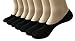 FIXBODY Men's No Show Casual Thin Non-Slip Cotton Low Cut Pure Color Socks 7 Pairs Fit (6-12) (Pure Black_7 Pairs)