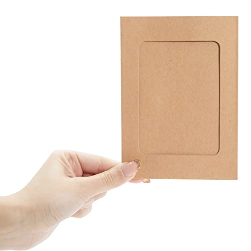 Juvale 50 Pack Cardboard Picture Frames, 4x6 DIY Photo Hanging Kit with