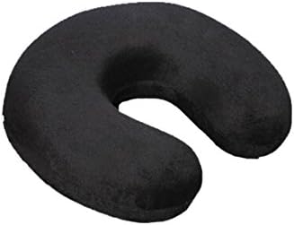 Memory Foam U-Shape Neck Pillow Headrest Soft Nursing Cushion Comfort for Air, Car &amp; Train Travel Home Office &amp; Camping Airplane Pillow Relief and Support Neck Pain [Black]