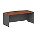 Bush Business Furniture Series C 72W Bow Front Office Desk in Hansen Cherry, Large Computer Table for Home and Professional Workplace