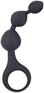 QInerpe(TM) S e x Products Role X An al Beads Large Smooth Silicone An al Tube Bu tt Plug S e x Toys for Couples Man Women Gay[ Black ]