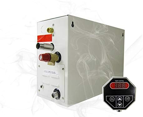 Auto Drain Steam Generator Residential Sauna Bath Shower Generator with Different Digital Water-proof Touch Controller 6KW 220-240V 50/60HZ (TC135 Controller)