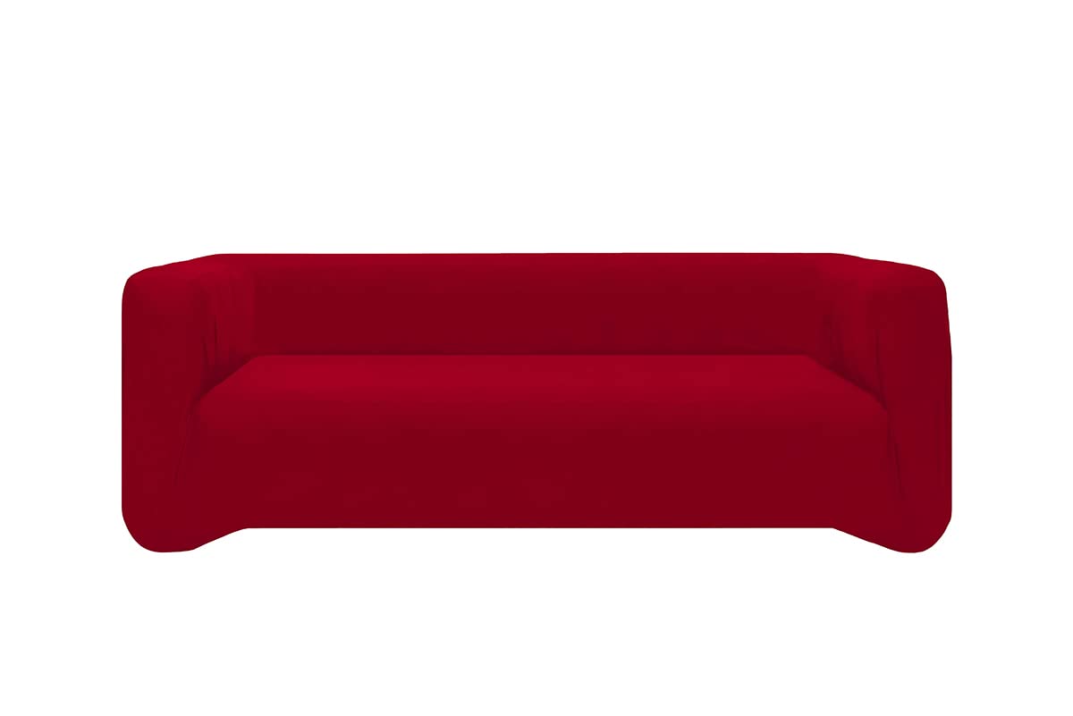 GEMITEX FLEXY 3 Seater Sofa Cover BORDEAUX MADE IN ITALY UNIVERSAL BIELASTIC WITH CURTAIN STICKS