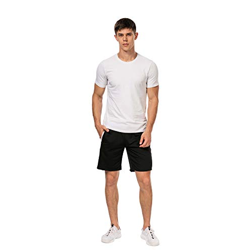CHYU-Herren-Sport-Joggen-und-Training-Shorts-Fitness-Kurze-Hose-Jogging-Hose-Bermuda-Reissverschlusstasch