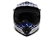 TMS Youth Kids Blue/silver Skull Dirt Bike Motocross Helmet Mx (Small)