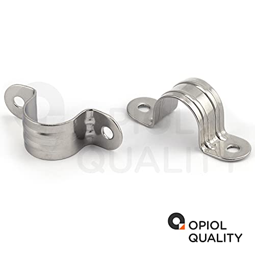 OPIOL QUALITY® Rohrschellen HALB 25 mm aus Edelstahl A2 V2A (2 Stück) U-Rohrschelle Rohr Halterung Schlauchschnalle… – Bild 5